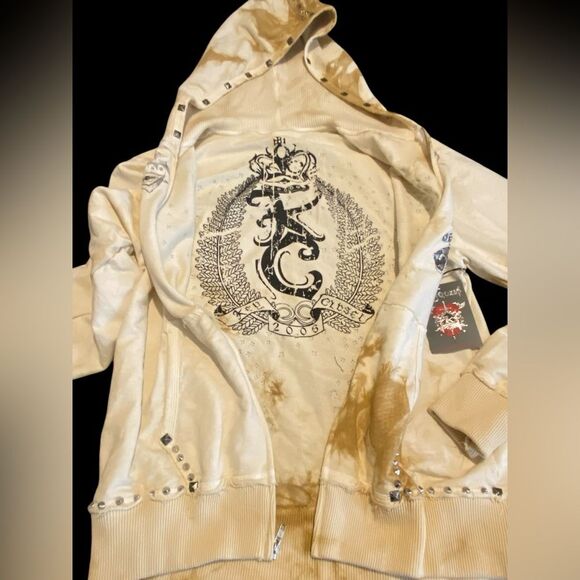KEY CLOSET | Men’s hoodie | Embellished full zip Hoodie Streetwear NWT size XL - Picture 3 of 11